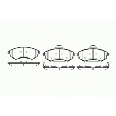 0318 06 KAWE Комплект тормозных колодок, дисковый тормоз