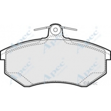 PAD1087 APEC Комплект тормозных колодок, дисковый тормоз
