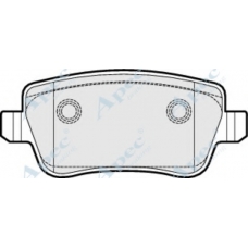 PAD1506 APEC Комплект тормозных колодок, дисковый тормоз