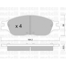 22-0682-0 METELLI Комплект тормозных колодок, дисковый тормоз