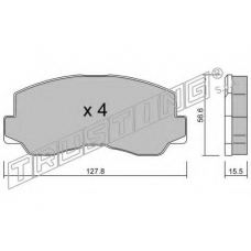 114.0 TRUSTING Комплект тормозных колодок, дисковый тормоз