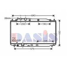 100057N AKS DASIS Радиатор, охлаждение двигателя