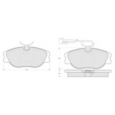 PF1244 PROCODIS FRANCE Комплект тормозных колодок, дисковый тормоз