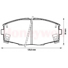572266B BENDIX Комплект тормозных колодок, дисковый тормоз