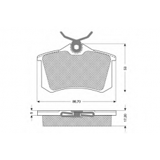 PF10781 PROCODIS FRANCE Комплект тормозных колодок, дисковый тормоз