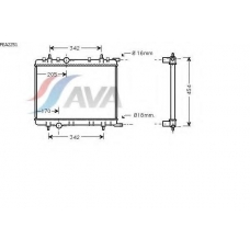 PEA2251 AVA Радиатор, охлаждение двигателя