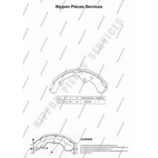 T350A23 NPS Комплект тормозных колодок