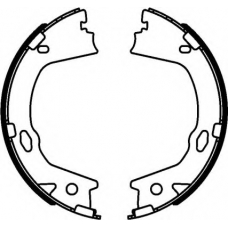 8DA 355 051-081 HELLA PAGID Комплект тормозных колодок, стояночная тормозная с