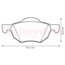 572480B BENDIX Комплект тормозных колодок, дисковый тормоз