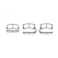P0853.02 WOKING Комплект тормозных колодок, дисковый тормоз