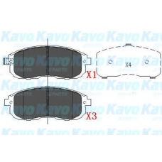 KBP-6557 KAVO PARTS Комплект тормозных колодок, дисковый тормоз