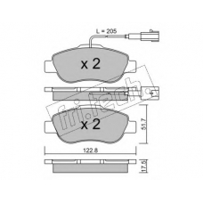 654.2 fri.tech. Комплект тормозных колодок, дисковый тормоз