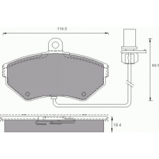 689281 ROULUNDS Комплект тормозных колодок, дисковый тормоз