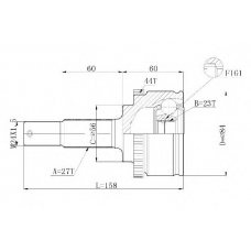 C.536 STATIM Шарнирный комплект, приводной вал