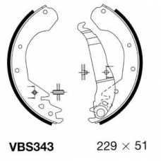 VBS343 MOTAQUIP Комплект тормозных колодок