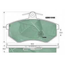 GDB1048 TRW Комплект тормозных колодок, дисковый тормоз