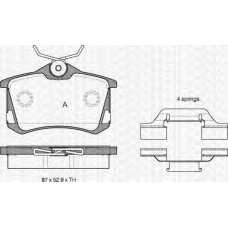 8110 29038 TRIDON Brake pads - rear