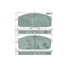 GDB213 TRW Комплект тормозных колодок, дисковый тормоз