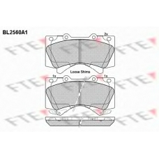 BL2560A1 FTE Комплект тормозных колодок, дисковый тормоз