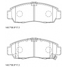 KD1707F ASIMCO Комплект тормозных колодок, дисковый тормоз