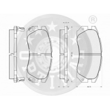 9788 OPTIMAL Комплект тормозных колодок, дисковый тормоз