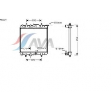 PE2224 AVA Радиатор, охлаждение двигателя