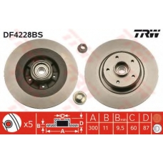 DF4228BS TRW Тормозной диск