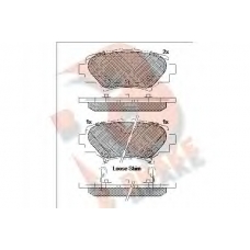 RB2169 R BRAKE Комплект тормозных колодок, дисковый тормоз