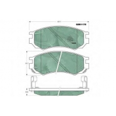 GDB1175 TRW Комплект тормозных колодок, дисковый тормоз