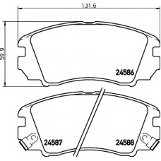 8DB 355 013-521 HELLA PAGID Комплект тормозных колодок, дисковый тормоз