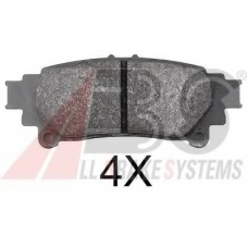 37815 ABS Комплект тормозных колодок, дисковый тормоз