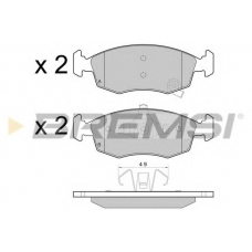 BP3445 BREMSI Комплект тормозных колодок, дисковый тормоз