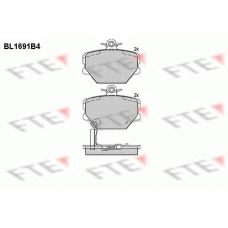 BL1691B4 FTE Комплект тормозных колодок, дисковый тормоз