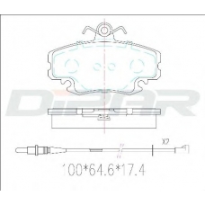 DFB1400 DITAS Комплект тормозных колодок, дисковый тормоз