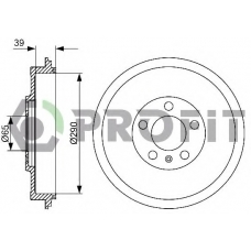 5020-0078 PROFIT Тормозной барабан