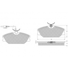 PF1076 PROCODIS FRANCE Комплект тормозных колодок, дисковый тормоз