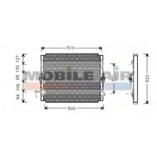 53005244 VAN WEZEL Конденсатор, кондиционер