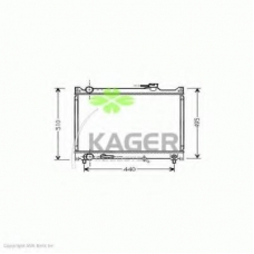 31-1060 KAGER Радиатор, охлаждение двигателя