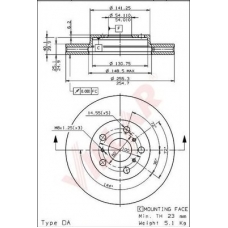 628.1953 VILLAR Тормозной диск