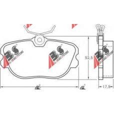 36622 ABS Комплект тормозных колодок, дисковый тормоз