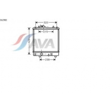 OL2382 AVA Радиатор, охлаждение двигателя