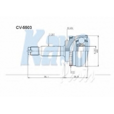 CV-5503 KAVO PARTS Шарнирный комплект, приводной вал