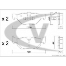 V20-8129 VEMO/VAICO Комплект тормозных колодок, дисковый тормоз