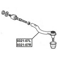 0321-07L ASVA Наконечник поперечной рулевой тяги