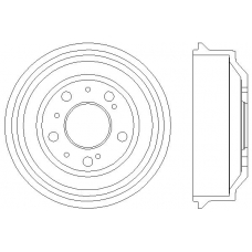 MBD037 MINTEX Тормозной барабан