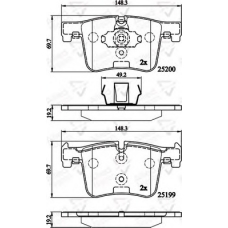 ADB02149 COMLINE Комплект тормозных колодок, дисковый тормоз