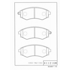 D360O12 NPS Комплект тормозных колодок, дисковый тормоз