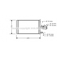 PEA6173 AVA Теплообменник, отопление салона
