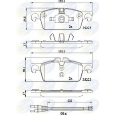 CBP22195 COMLINE Комплект тормозных колодок, дисковый тормоз