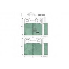 GDB1250 TRW Комплект тормозных колодок, дисковый тормоз